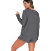 image:imagePrinStory Pajamas Set for Women Waffle Knit Lounge Sets S4XLDark Grey