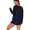 image:imagePrinStory Pajamas Set for Women Waffle Knit Lounge Sets S4XLNavy Blue