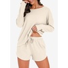 image:imagePrinStory Pajamas Set for Women Waffle Knit Lounge Sets S4XLOatmeal
