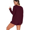 image:imagePrinStory Pajamas Set for Women Waffle Knit Lounge Sets S4XLWine Red
