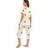 image:imagePrinStory Pajamas for Women Set Capri Pjs Soft Lounge Sets S4XLFpapricot Bear