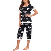 image:imagePrinStory Pajamas for Women Set Capri Pjs Soft Lounge Sets S4XLFpblack White Koala