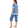 image:imagePrinStory Pajamas for Women Set Capri Pjs Soft Lounge Sets S4XLFpblue Sea Fish