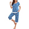 image:imagePrinStory Pajamas for Women Set Capri Pjs Soft Lounge Sets S4XLFpblue Sea Fish