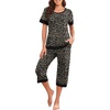 image:imagePrinStory Pajamas for Women Set Capri Pjs Soft Lounge Sets S4XLFpgray Ld Print