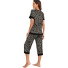 image:imagePrinStory Pajamas for Women Set Capri Pjs Soft Lounge Sets S4XLFpgray Ld Print