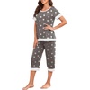 image:imagePrinStory Pajamas for Women Set Capri Pjs Soft Lounge Sets S4XLFpgray Star