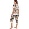 image:imagePrinStory Pajamas for Women Set Capri Pjs Soft Lounge Sets S4XLFppink Glass