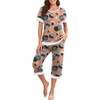 image:imagePrinStory Pajamas for Women Set Capri Pjs Soft Lounge Sets S4XLFppink Glass