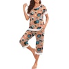 image:imagePrinStory Pajamas for Women Set Capri Pjs Soft Lounge Sets S4XLFppink Glass