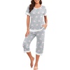 image:imagePrinStory Pajamas for Women Set Capri Pjs Soft Lounge Sets S4XLFppink Star