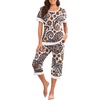 image:imagePrinStory Pajamas for Women Set Capri Pjs Soft Lounge Sets S4XLFppl Orange Paisley