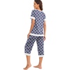 image:imagePrinStory Pajamas for Women Set Capri Pjs Soft Lounge Sets S4XLFproyal Blue Geometry