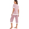 image:imagePrinStory Pajamas for Women Set Capri Pjs Soft Lounge Sets S4XLFpspot Pink