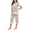 image:imagePrinStory Pajamas for Women Set Capri Pjs Soft Lounge Sets S4XLFpstripe Blue Star