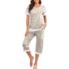 image:imagePrinStory Pajamas for Women Set Capri Pjs Soft Lounge Sets S4XLFptableware
