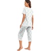 image:imagePrinStory Pajamas for Women Set Capri Pjs Soft Lounge Sets S4XLFpwhite Block