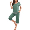 image:imagePrinStory Pajamas for Women Set Capri Pjs Soft Lounge Sets S4XLHaze Blue