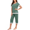 image:imagePrinStory Pajamas for Women Set Capri Pjs Soft Lounge Sets S4XLHaze Blue
