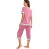 image:imagePrinStory Pajamas for Women Set Capri Pjs Soft Lounge Sets S4XLPink