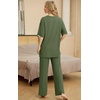 image:imagePrinStory Pajamas for Women Soft Pjs Lounge Set S4XLArmy Green