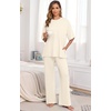 image:imagePrinStory Pajamas for Women Soft Pjs Lounge Set S4XLBeige