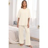 image:imagePrinStory Pajamas for Women Soft Pjs Lounge Set S4XLBeige