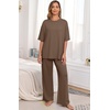 image:imagePrinStory Pajamas for Women Soft Pjs Lounge Set S4XLBrown