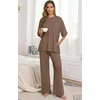 image:imagePrinStory Pajamas for Women Soft Pjs Lounge Set S4XLBrown