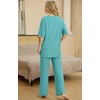 image:imagePrinStory Pajamas for Women Soft Pjs Lounge Set S4XLCyan