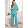 image:imagePrinStory Pajamas for Women Soft Pjs Lounge Set S4XLCyan