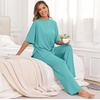 image:imagePrinStory Pajamas for Women Soft Pjs Lounge Set S4XLCyan