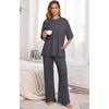 image:imagePrinStory Pajamas for Women Soft Pjs Lounge Set S4XLDark Gray