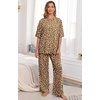 image:imagePrinStory Pajamas for Women Soft Pjs Lounge Set S4XLFpapricot Ld Print