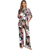 image:imagePrinStory Pajamas for Women Soft Pjs Lounge Set S4XLFpbig Leaf Pink