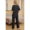 image:imagePrinStory Pajamas for Women Soft Pjs Lounge Set S4XLFpblack Coffee Letter