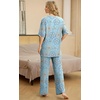 image:imagePrinStory Pajamas for Women Soft Pjs Lounge Set S4XLFpblue Mandala Print