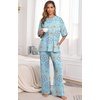 image:imagePrinStory Pajamas for Women Soft Pjs Lounge Set S4XLFpblue Mandala Print