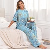 image:imagePrinStory Pajamas for Women Soft Pjs Lounge Set S4XLFpblue Mandala Print