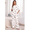 image:imagePrinStory Pajamas for Women Soft Pjs Lounge Set S4XLFpdachshund Bow