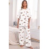 image:imagePrinStory Pajamas for Women Soft Pjs Lounge Set S4XLFpdachshund Bow