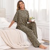 image:imagePrinStory Pajamas for Women Soft Pjs Lounge Set S4XLFpld Khaki