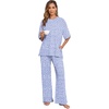 image:imagePrinStory Pajamas for Women Soft Pjs Lounge Set S4XLFpspot Blue