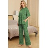 image:imagePrinStory Pajamas for Women Soft Pjs Lounge Set S4XLFpspot Green