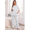 image:imagePrinStory Pajamas for Women Soft Pjs Lounge Set S4XLFpstripe Blue Star