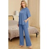 image:imagePrinStory Pajamas for Women Soft Pjs Lounge Set S4XLGray Blue