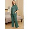 image:imagePrinStory Pajamas for Women Soft Pjs Lounge Set S4XLHaze Blue