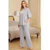 image:imagePrinStory Pajamas for Women Soft Pjs Lounge Set S4XLLight Gray