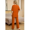 image:imagePrinStory Pajamas for Women Soft Pjs Lounge Set S4XLOrange