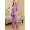 image:imagePrinStory Pajamas for Women Soft Pjs Lounge Set S4XLPurple Red